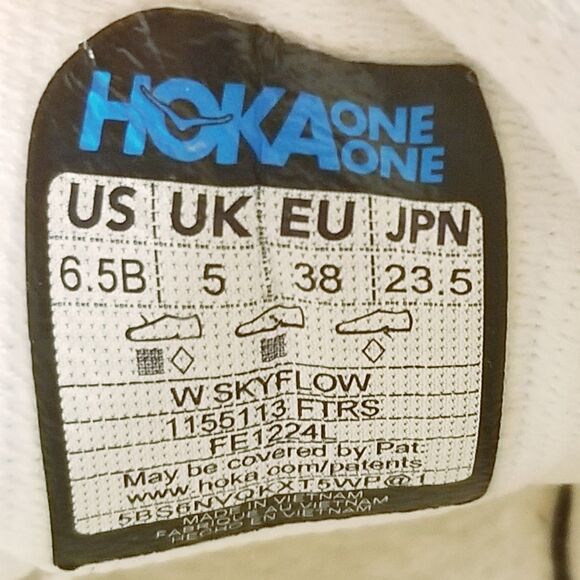 Hoka One One Skyflow Women's Size 6.5 White Running Shoes Sneakers 1155113FTRS - Picture 6 of 6